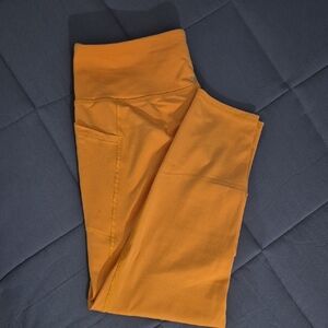 DSG Kids High-Waist Orange Leggings with Side Pocket